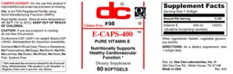 Label for E-Caps-400