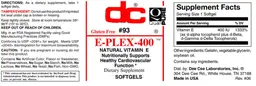 Label for E-Plex-400