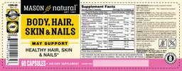 Label for Body, Hair, Skin & Nails
