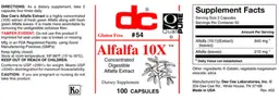 Label for Alfalfa 10X