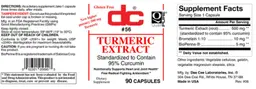 Label for Turmeric Extract