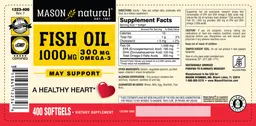 Label for Fish Oil 1000 mg