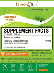 Label for Rosemary Extract