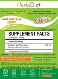 Label for White Kidney Bean Extract