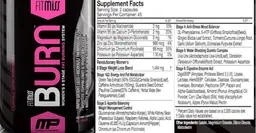 Label for FitMiss Burn