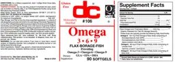 Label for Omega 3 6 9