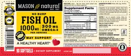 Label for Fish Oil 1000 mg