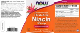 Label for Double Strength Flush-Free Niacin 500 mg