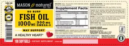 Label for Fish Oil 1000 mg