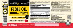 Label for Fish Oil 1000 mg