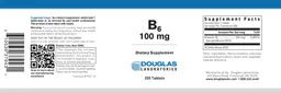 Label for B6 100 mg