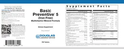 Label for Basic Preventive 5 (Iron Free)