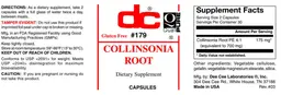 Label for Collinsonia Root