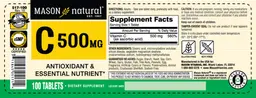 Label for C 500 mg