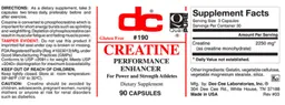 Label for Creatine