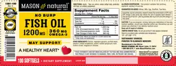 Label for Fish Oil 1200 mg