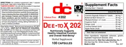 Label for Dee-ToX 202