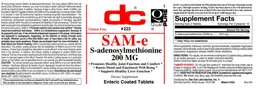 Label for SAM-e