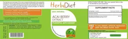 Label for Acai Berry Extract