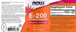 Label for E-200 With Mixed Tocopherols