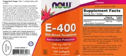 Label for E-400 With Mixed Tocopherols