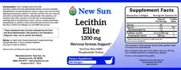 Label for Lecithin Elite 1200 mg
