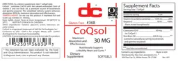 Label for CoQsol 30 mg