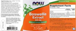 Label for Boswellia Extract 500 mg