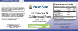 Label for Echinacea & Goldenseal Root