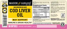 Label for Norwegian Cod Liver Oil
