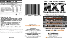 Label for NXT Electrolyte Gel Capsules