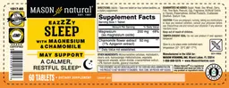 Label for Eazzzy Sleep with Magnesium & Chamomile