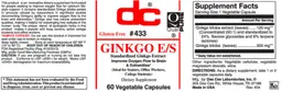 Label for Ginkgo E/S