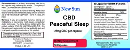 Label for CBD Peaceful Sleep