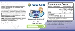 Label for Kidz DHA 100 mg Tasty Fruit Flavor
