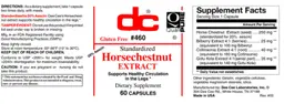 Label for Horsechestnut Extract