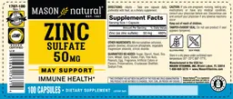 Zinc Sulfate 50 mg