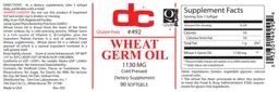 Label for Wheat Germ Oil 1130 mg