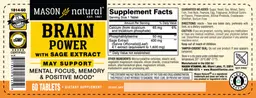 Label for Brain Power with Sage Extract