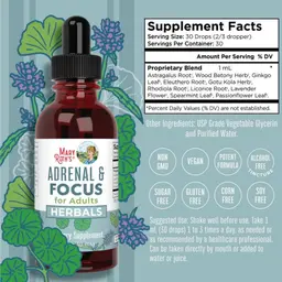 Label for Adrenal & Focus for Adults
