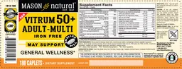 Label for Vitrum 50+ Adult-Multi Iron Free
