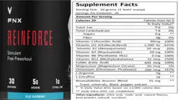 Label for Reinforce Blue Raspberry