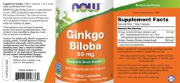 Label for Ginkgo Biloba 60 mg