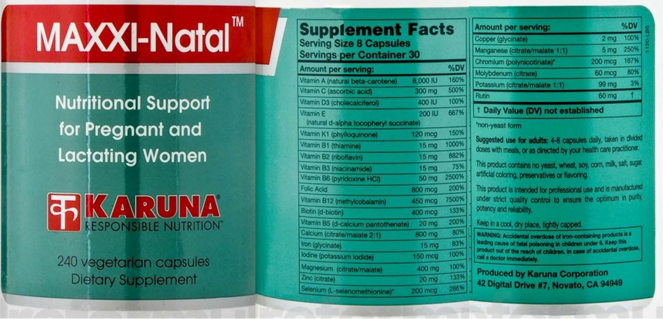 Label for Maxxi-Natal