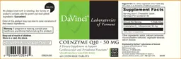 Label for Coenzyme Q10 - 50 mg