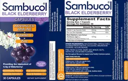 Label for Black Elderberry Advanced Immune Capsules
