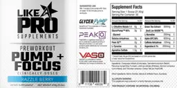 Label for Pump + Focus Razzle Berry