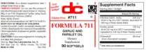 Label for Formula 711