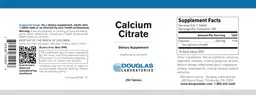 Label for Calcium Citrate