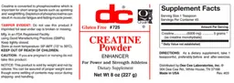 Label for Creatine Powder
